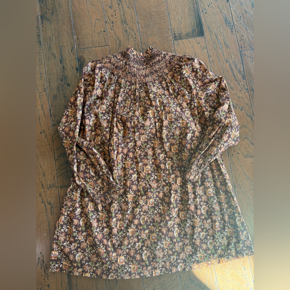 Doen brown cotton dress.  Size small.